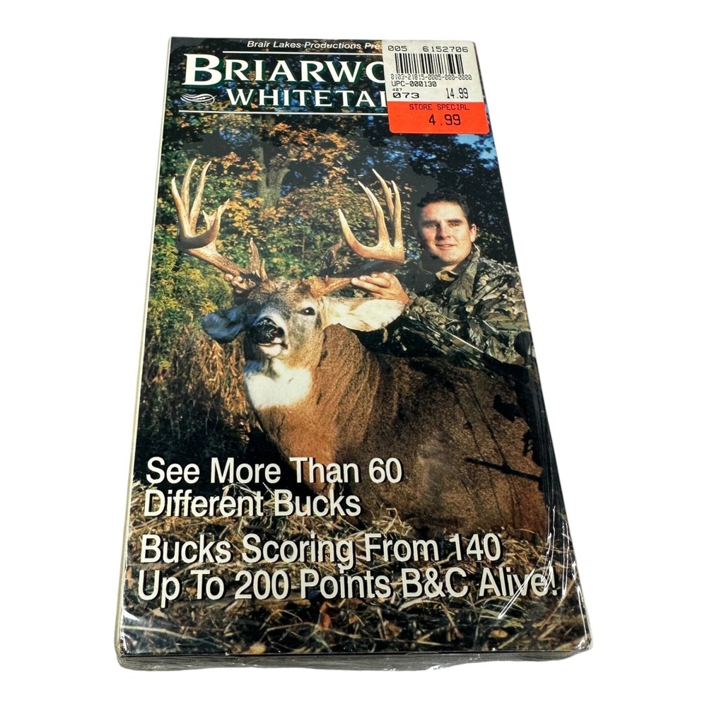 Briarwood Whitetails VHS 1997 Briar Lakes Productions Deer Hunting Video Sealed